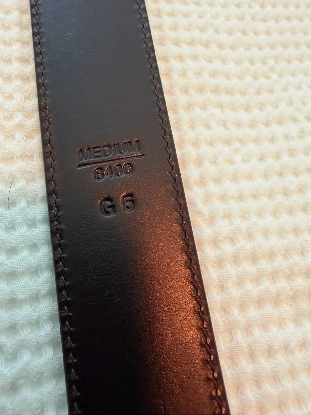 Coach Women’s Red Leather Belt with Brass Buckle size Medium